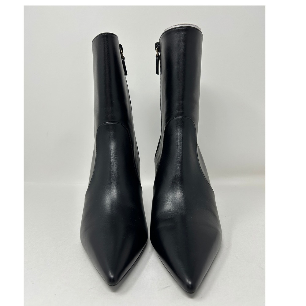 Stuart Weitzman Womens Black Leather Pointed Toe Stiletto Ankle Boots Dress Sz 8 - Picture 5 of 11
